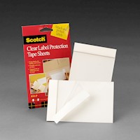 Scotch&reg; Clear Label Protection Tape Sheets